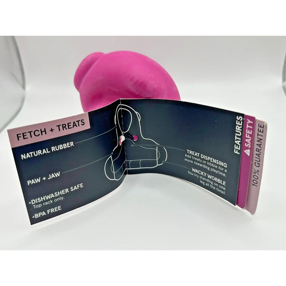 Bark Super Chewer M Flambuoyant Flamingo - Treat Dispensing, Dishwasher Safe